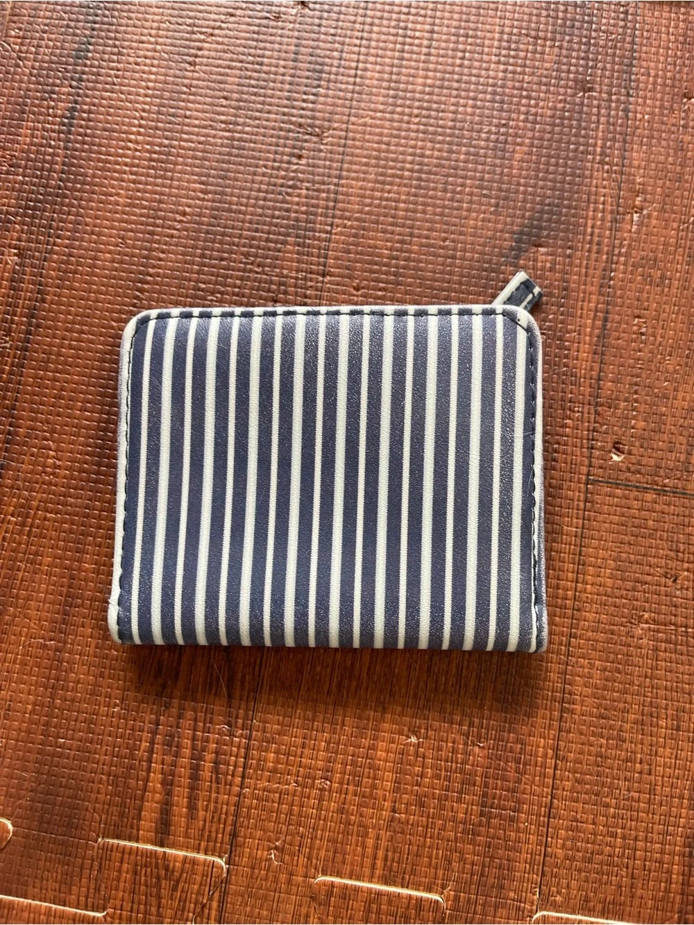 Striped blue and white wallet